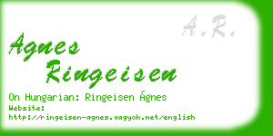 agnes ringeisen business card